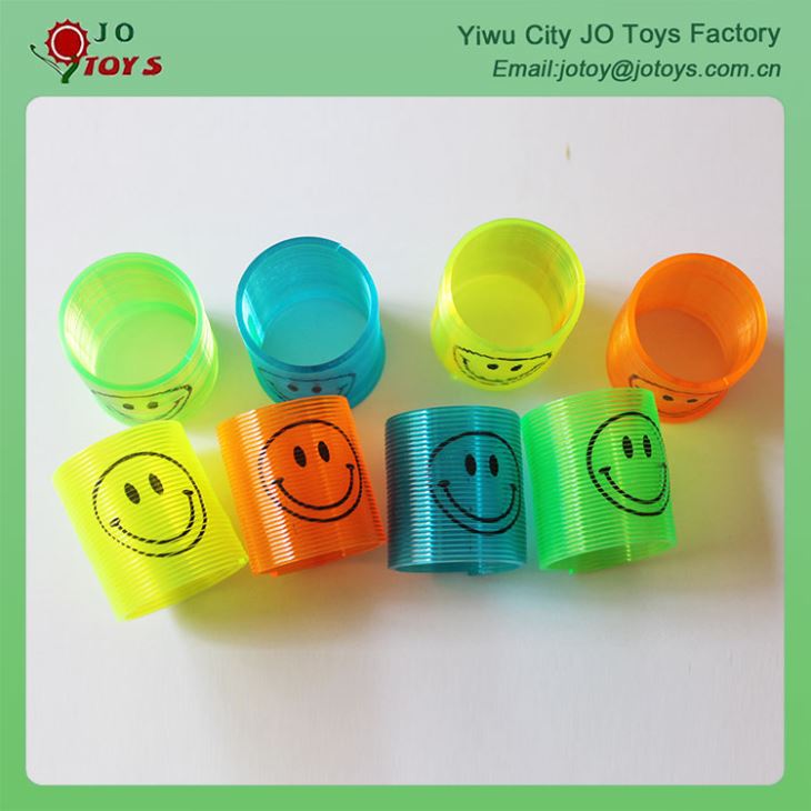 Colorful Tramsparent Plastic Spring Smiley Slinky Capsule Toy 6