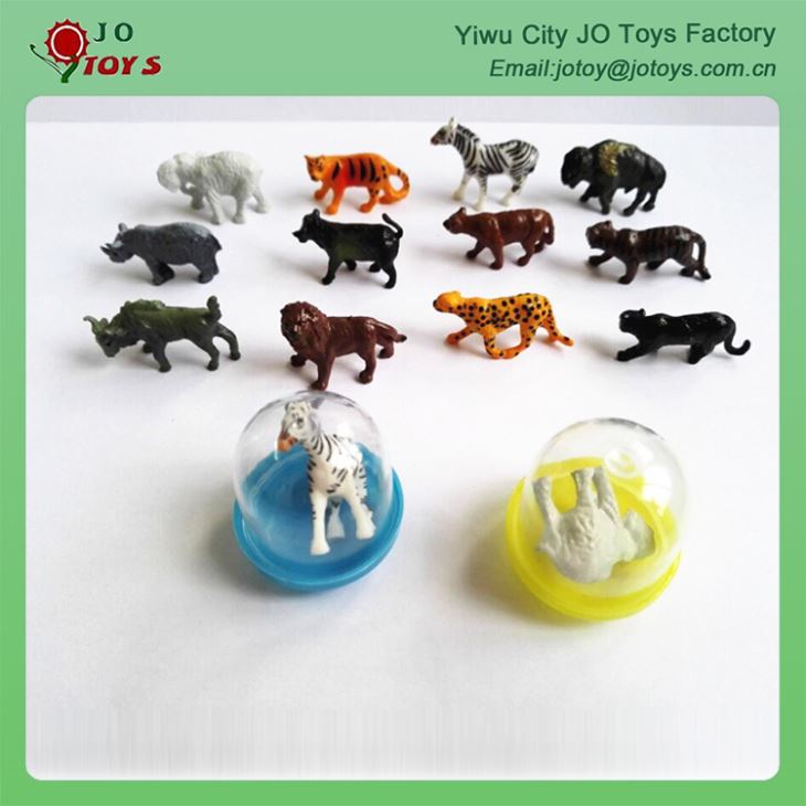 happy mini Zoo animals Plastic for child capsule toy 4