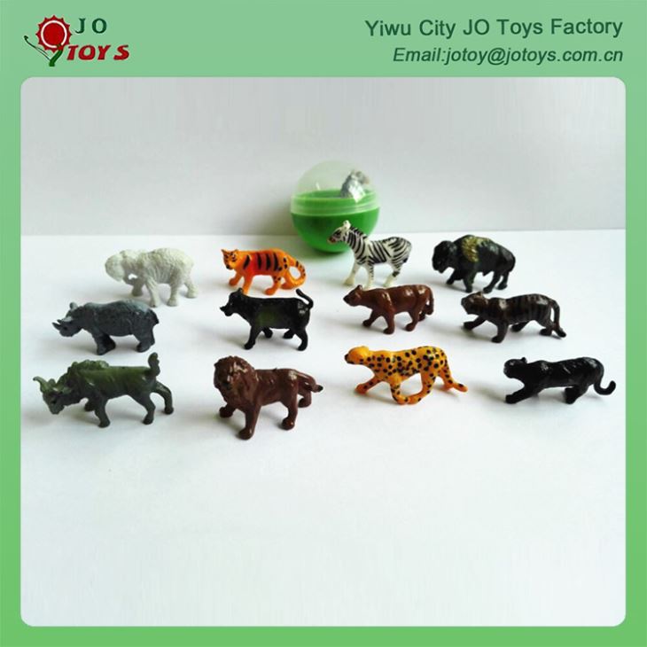 happy mini Zoo animals Plastic for child capsule toy 5