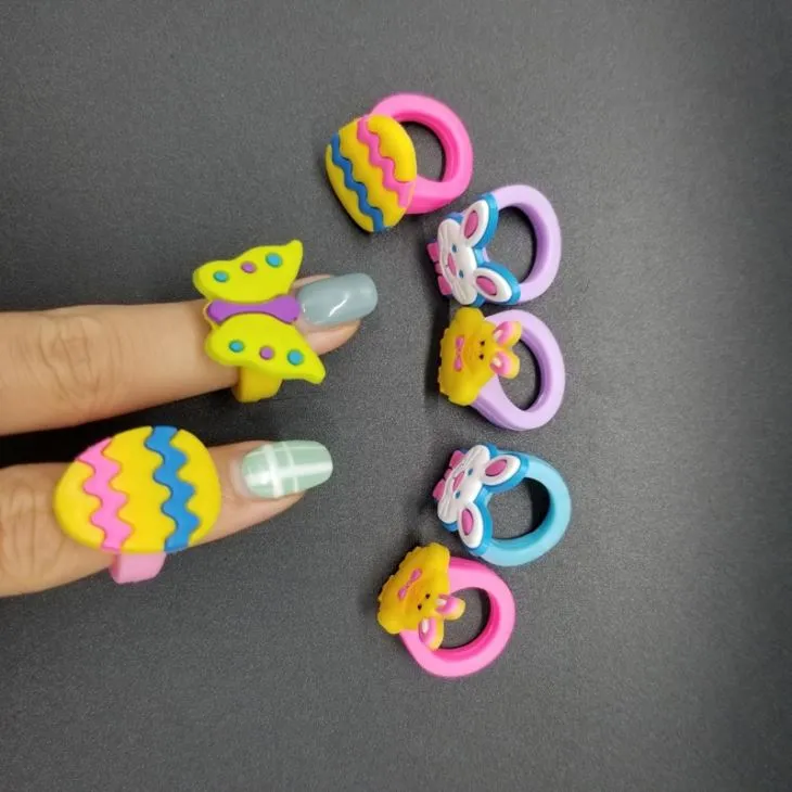 Easter PVC Finger Ring For Kids