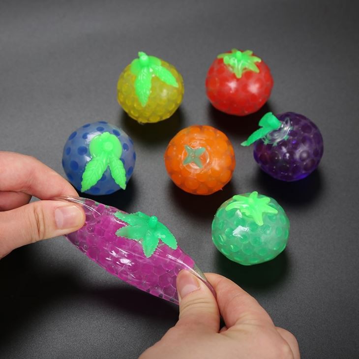 Squishy Squeeze Stress Fruit Beads Ball