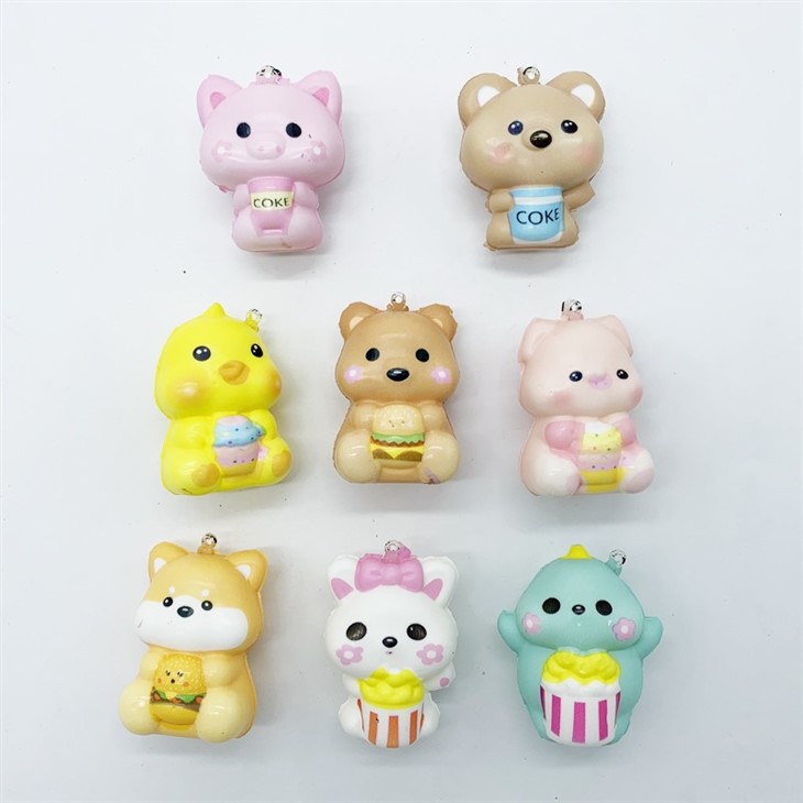 Promotion Slow Rising Animal Keychain For Vending Machine